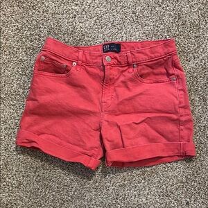 GAP Red Denim Shorts 6/28 5” inseam EUC